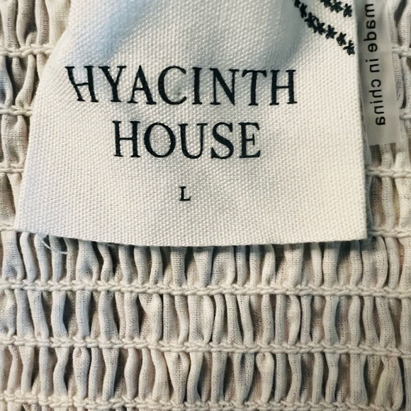 HYACINTH HOUSE Floral Square Neck Women's Cotton Top Size Large - Picture 7 of 13
